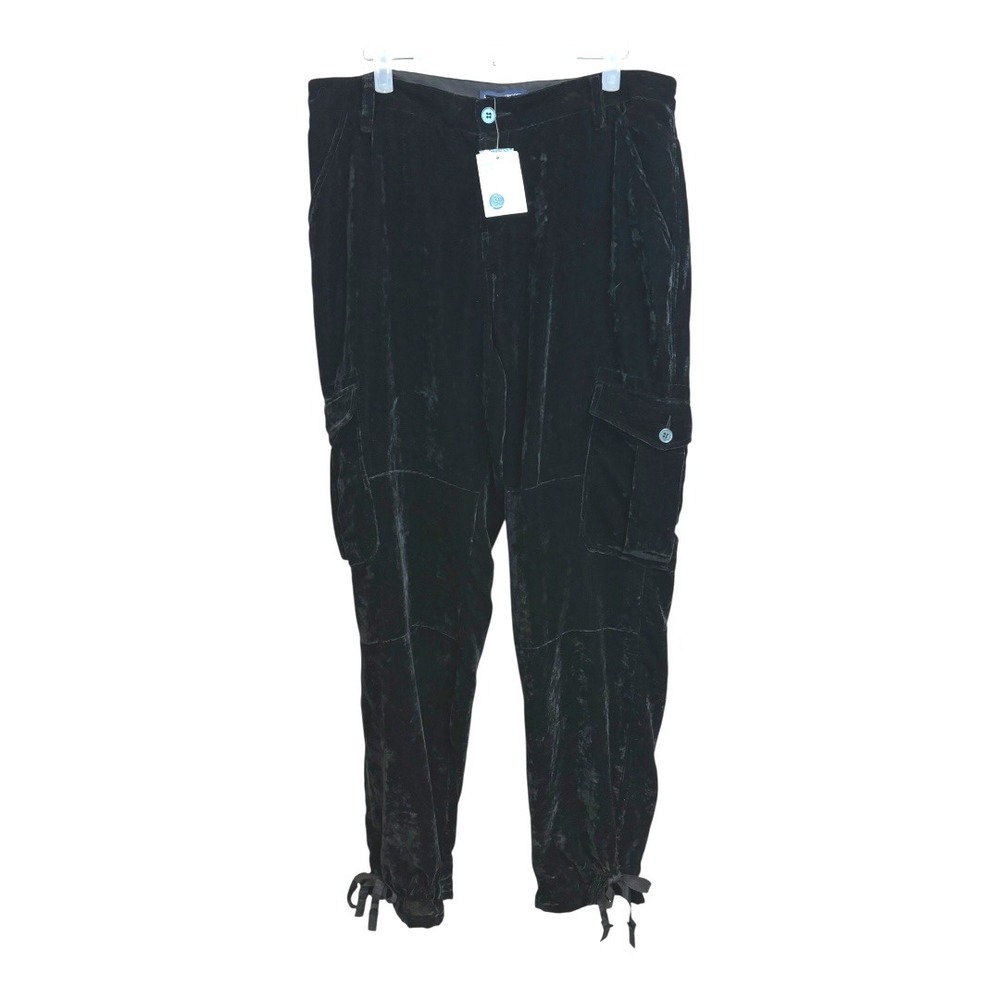 Boston Proper Lightweight Highrise Velvet Cargo Jogger Pants NEW w Tags‎ sz 12 - Picture 2 of 10